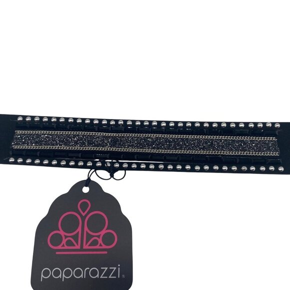 Paparazzi Jewelry Seize The Sass Black Bracelet Adjustable Snap Closure Women - Picture 5 of 8